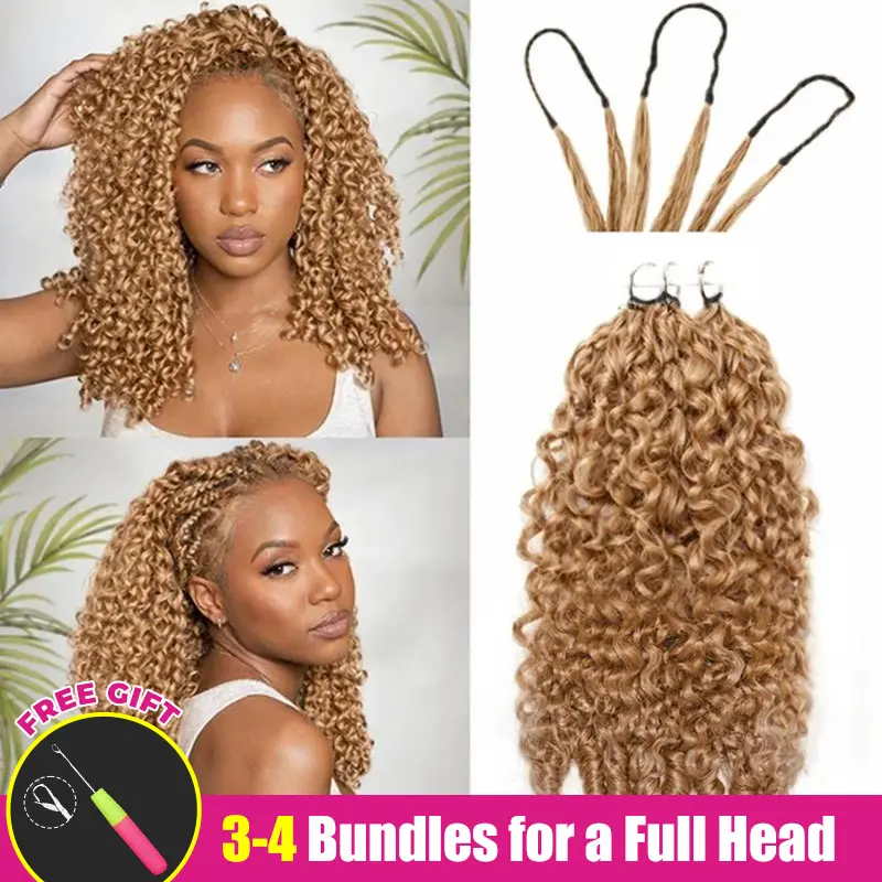 [NEW ARRIVAL] ISEE HAIR Color #27 Honey Blonde Burmese Curly Crochet Human Hair Designed for Miracle Knots Pre Separated 50g/Pack Knotless Boho Braids Vacation Hair Time Saving Wear Summer Braids Blonde Boho Braids #SummerWins #DealsForYouDays