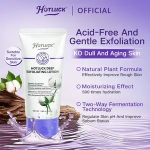 Hotluck Deep Exfoliating Lotion: Reduce Dead Skin Buildup with Plant-Based Particles Glycerin Gentle