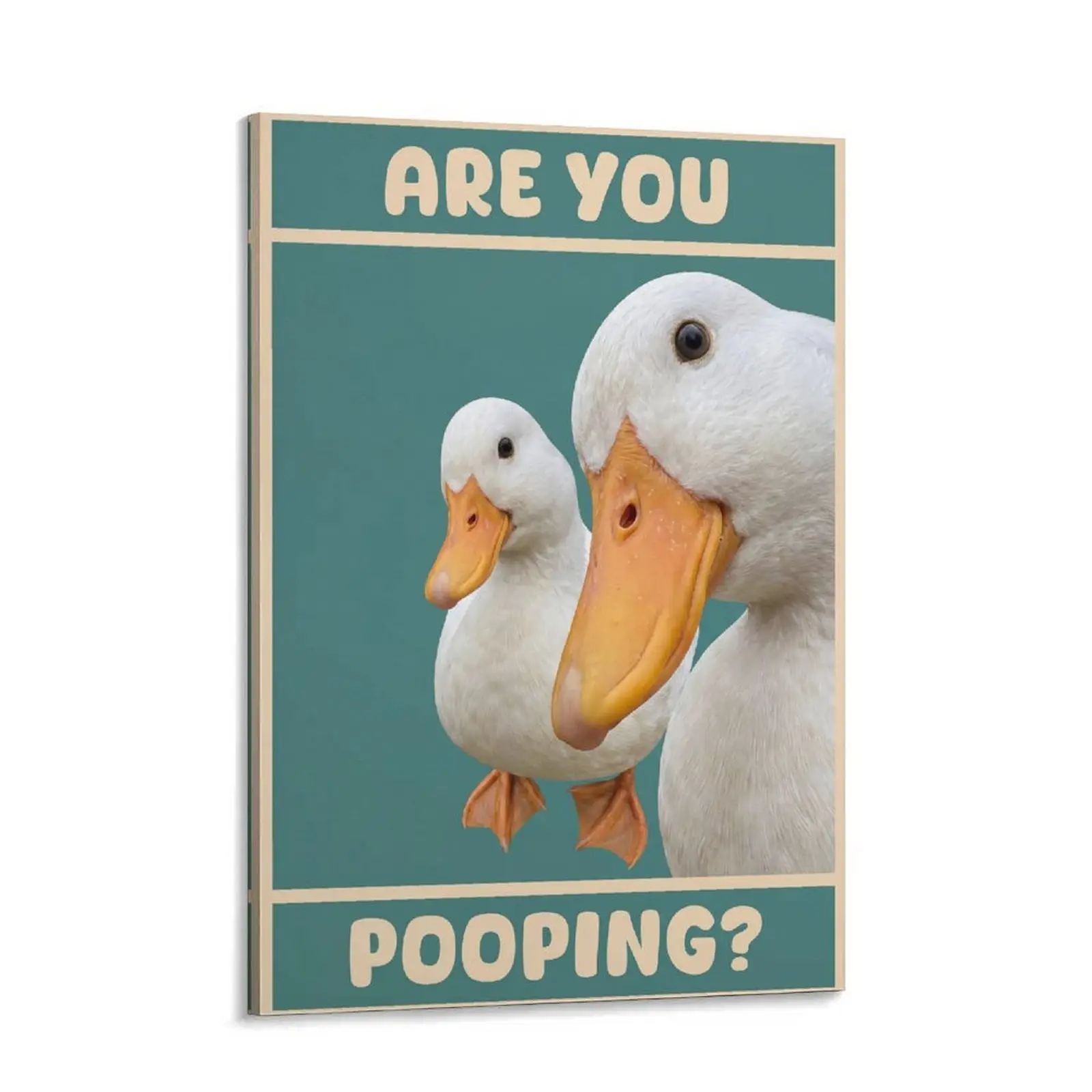 Funny Duck   Art, “Are You Pooping?” Meme Poster, Cute Duck   Decor, Funny Animal  Print, Quirky Room Artwork for  Dorm Apartment