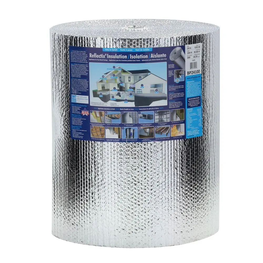Reflectix BP24100 Double Reflective Insulation, 24 in. x 100 ft., Easy to Handle for Metal Buildings, Walls, Attics, Crawl Spaces