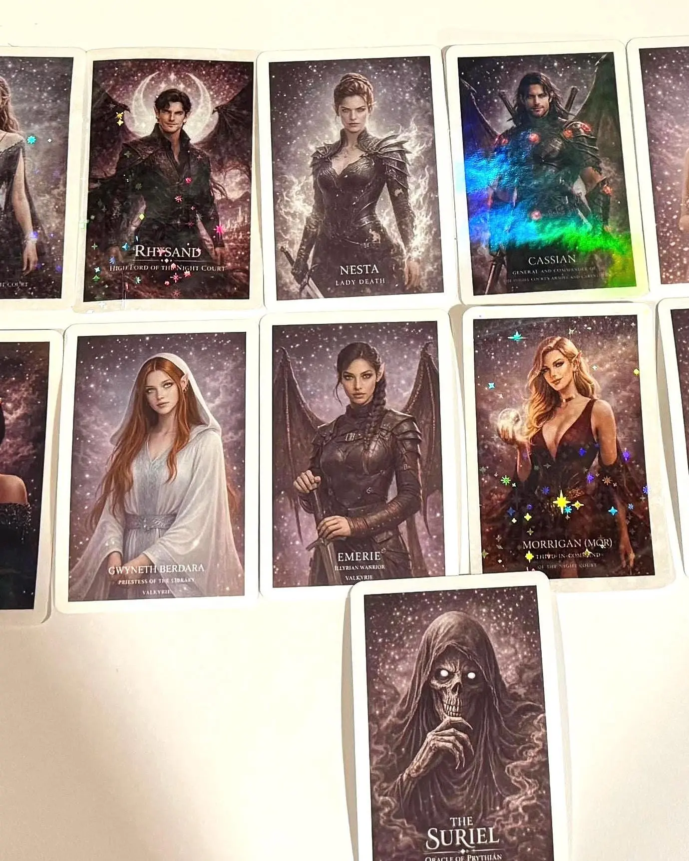 Night Court Fae Sticker Pack | Holographic Fantasy Characters (13 pcs)