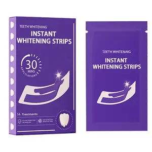 28 strips Purple Teeth Whitening Strips,Tooth Stain Treatment,Safe for Enamel,Daily & Travel Use,Non Sensitive Teeth Whitening,Peroxide-Free,Combines Whitening and Color Correction, Dental Care