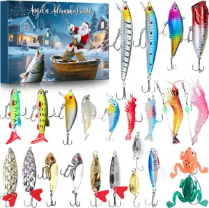 Fishing Advent Calendar 2025, 24 Day Countdown Gift for Fishermen, Fishing Lure Set for Adult Teen Boys Christmas USA