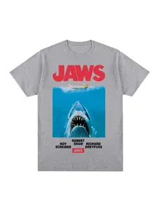 Jaws Movie Retro T-shirt for Friends Harajuku Women's Men's T-shirt New T-shirt Women's Top