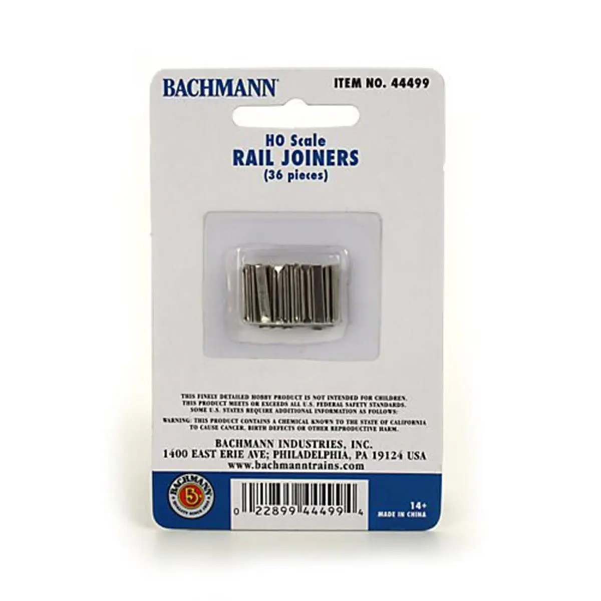 212 MAIN HO Scale E-Z Track Rail Joiners - 36 per Card, System-Enabled Model Train Setup Accessory for Flooring, Easy to Snap Together