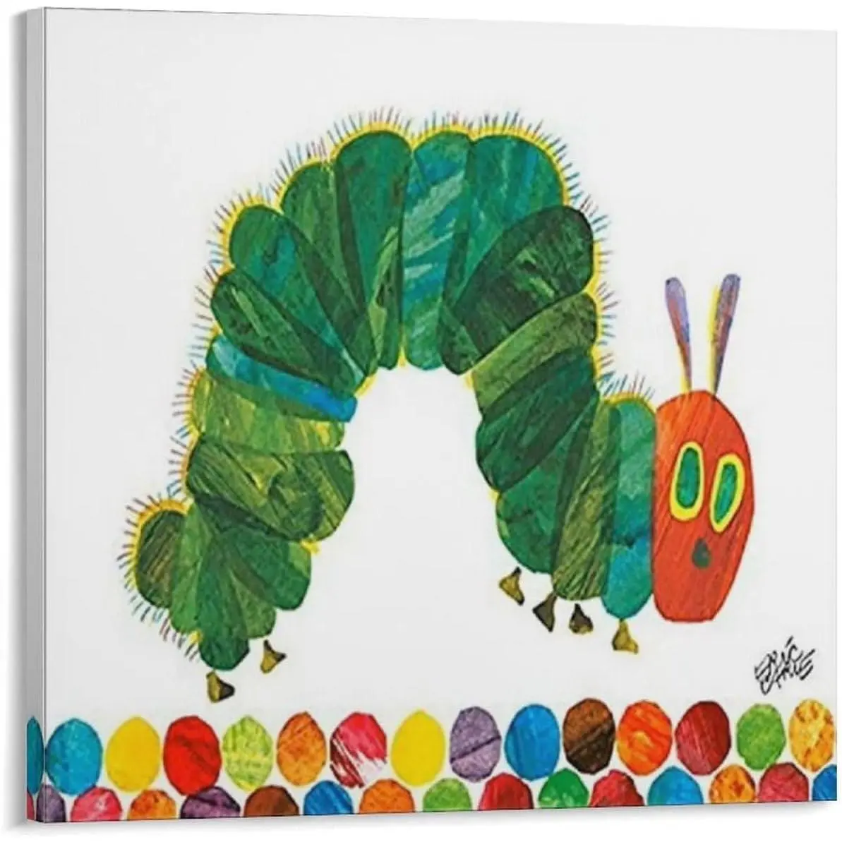 The Very Hungry Caterpillar Poster by Eric Carle Prints Canvas Poster Wall Art Picture Prints Hanging Photo Decor Home Posters Artworks 12x12inch(30x30cm)