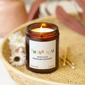 Nursery Teacher Gift, Personalised Gift for Preschool Teacher, Scented Candle, Christmas Gift
