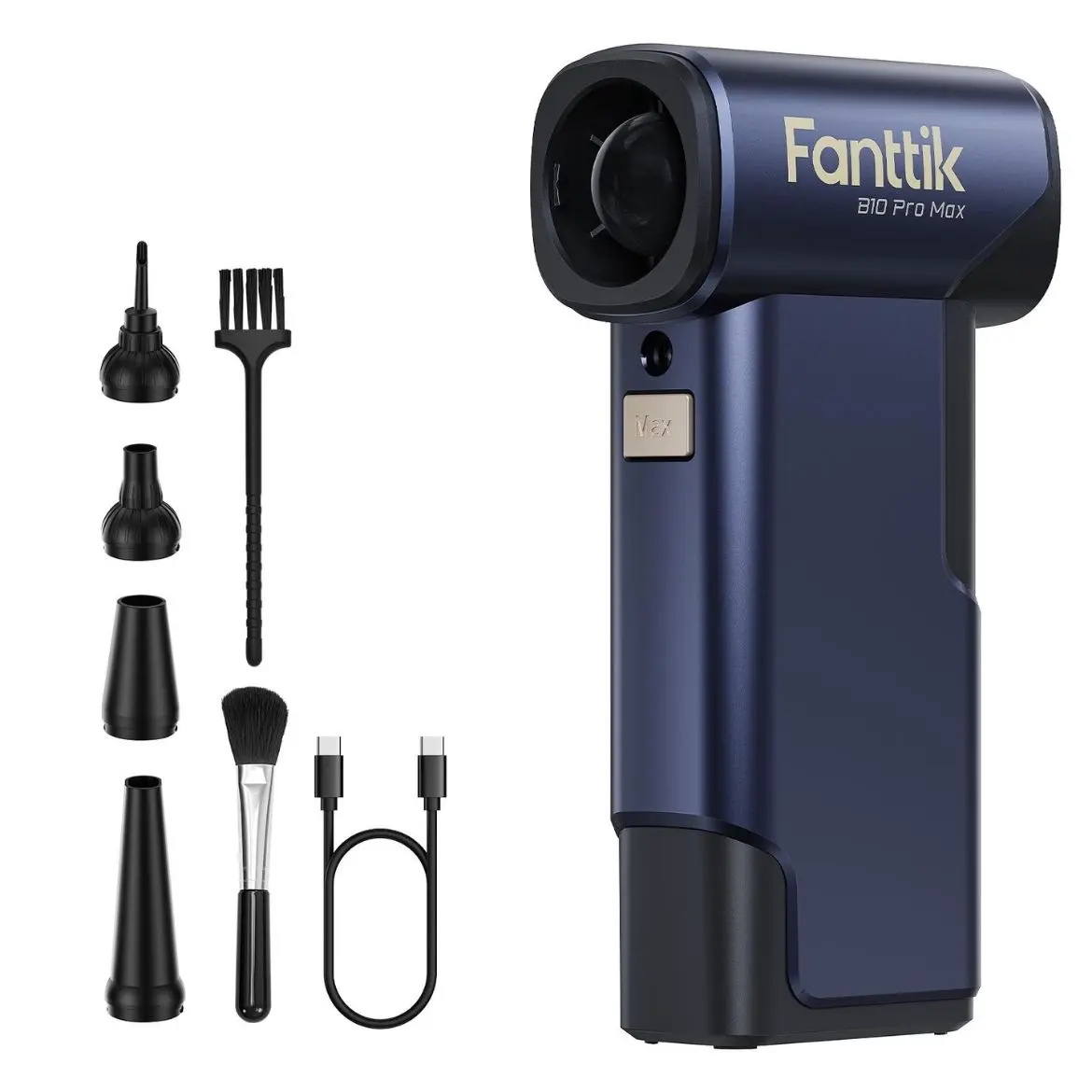 Fanttik B10 Pro Max (LE) 7.2V Cordless Electric Air Duster, 130000 RPM Brushless Motor, 6 Adjustable Levels, 28.8Wh Rechargeable Battery, Air Blower for PC, Desk, PC Accessories, LED Display, Type-C Enabled Office Equipment Cleaner, High