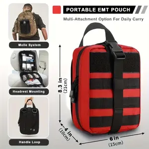 2025 Emergency Survival First Aid Kit, Mini Medical Kit with Tourniquet - Med Kit Trauma Kit  Medical Pouch