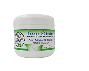 PawPurity Tear Stain Remover Powder for Dogs & Cats - Gently Treats The Cause of Staining - 100% Natural, Non Toxic, Made in USA - Repels New Tears - Long Lasting Working - Effective & Non-Irritating
