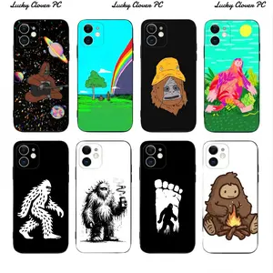 Cartoon Sassy The Sasquatch Phone Cases For iPhone 17 16 15 14 13 12 11 Promax Pro Max Plus Air Black Soft TPU Shockproof Protective Cover Best Gifts of Christmas Halloween Birthday Valentine