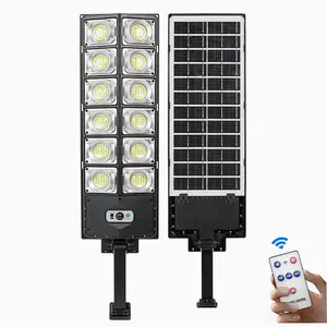 Solar Street Lights Outdoor, Waterproof Wall-Mounted LED Flood Light with Motion Sensor & Remote Control - Auto Dusk to Dawn Security Lighting for Patio, Garden, Garage, Courtyard