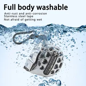 25FT Hollow Design Tape Measure, StainlessSteelWaterproof Tape Measure, Retractable FullRange,Waterproof & Rustproof Tape Measure forHome,Construction Site, and Handheld Measuring Tasks