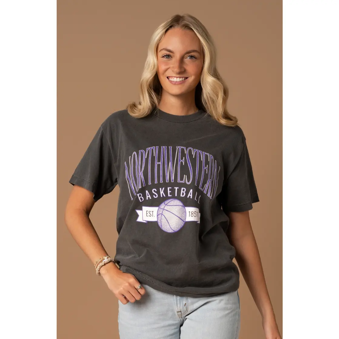 Northwestern University Vintage Basketball T-Shirt
