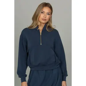 Stone Navy LuxeSoft Lounge Quarter Zip Stone Navy LuxeSoft Lounge Quarter Zip