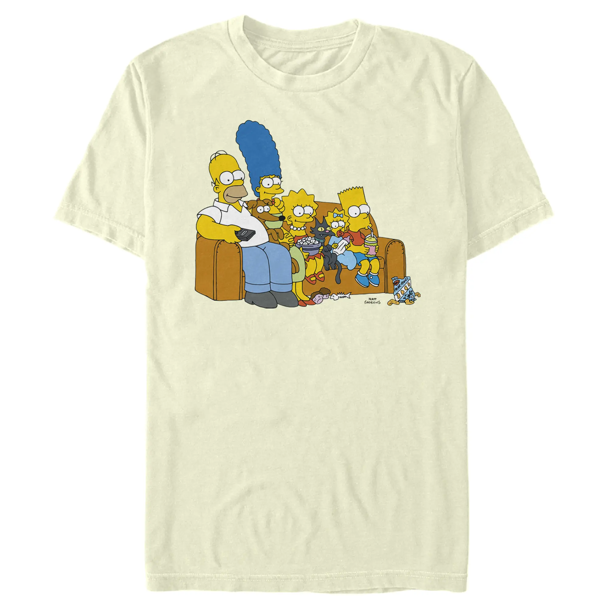 Men's The Simpsons Classic Family Couch T-Shirt