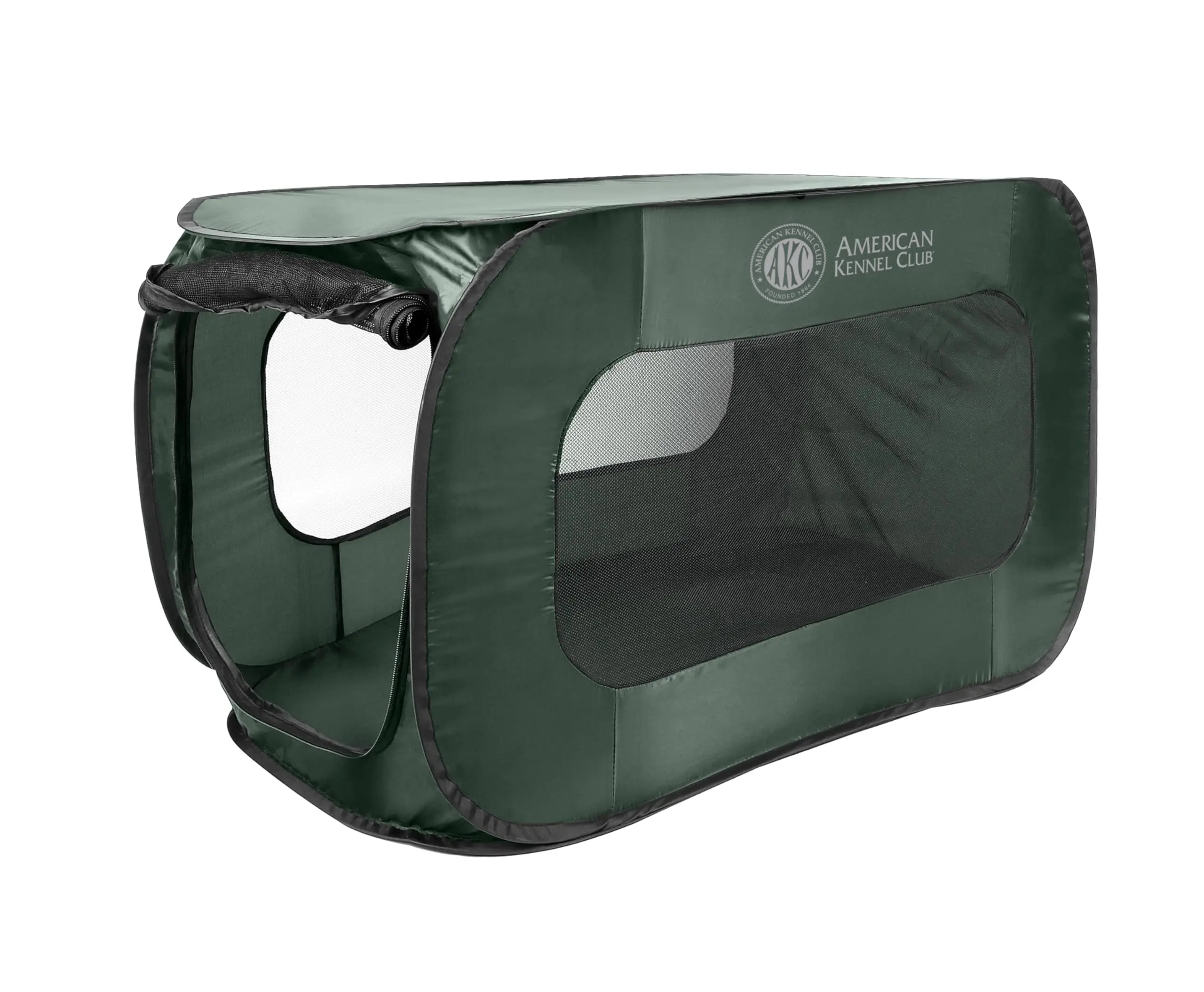 American Kennel Club Pop Up Dog Kennel with Mesh Sides Portable Foldable Dog Crate for Indoor & Outdoor Use American Kennel Club Pop Up Dog Kennel with Mesh Sides Portable Foldable Dog Crate for Indoor & Outdoor Use
