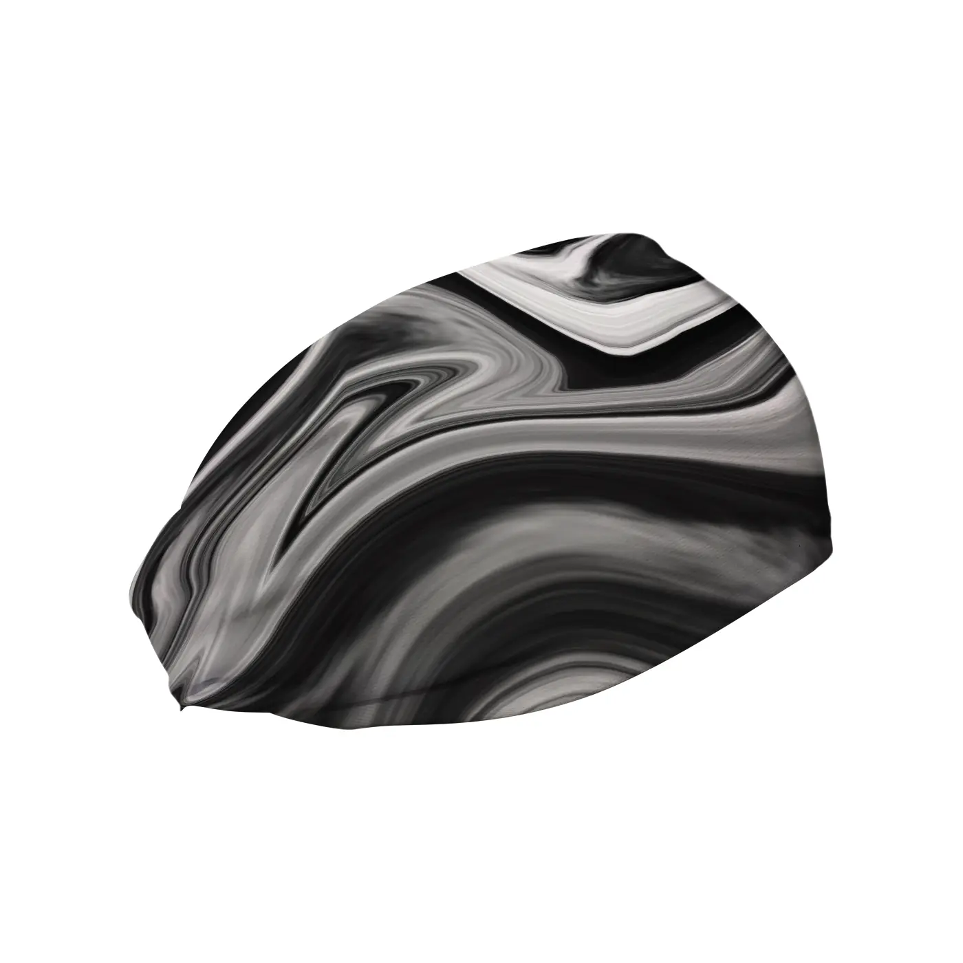 Cooling Headband: Black Marble Swirl