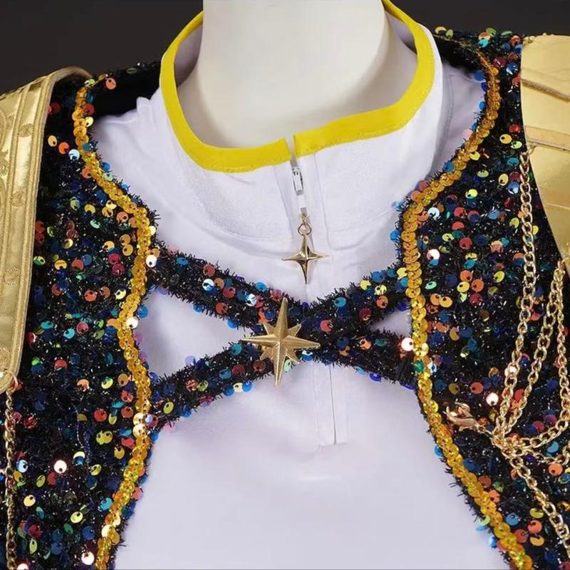 2025 KPop Demon Hunter Cosplay Gold Costume Cartoon Demon HunterCostume Year Fantasy Halloween PartyDance Costume Birthday Gift Girl GroupSong Clothes Dance Moms Fan Dance Costume