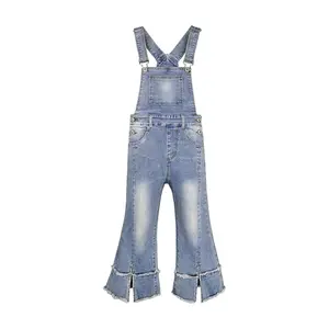 6-14T Big Girls Denim Overalls, Jean Dungarees Casual Summer Outfit