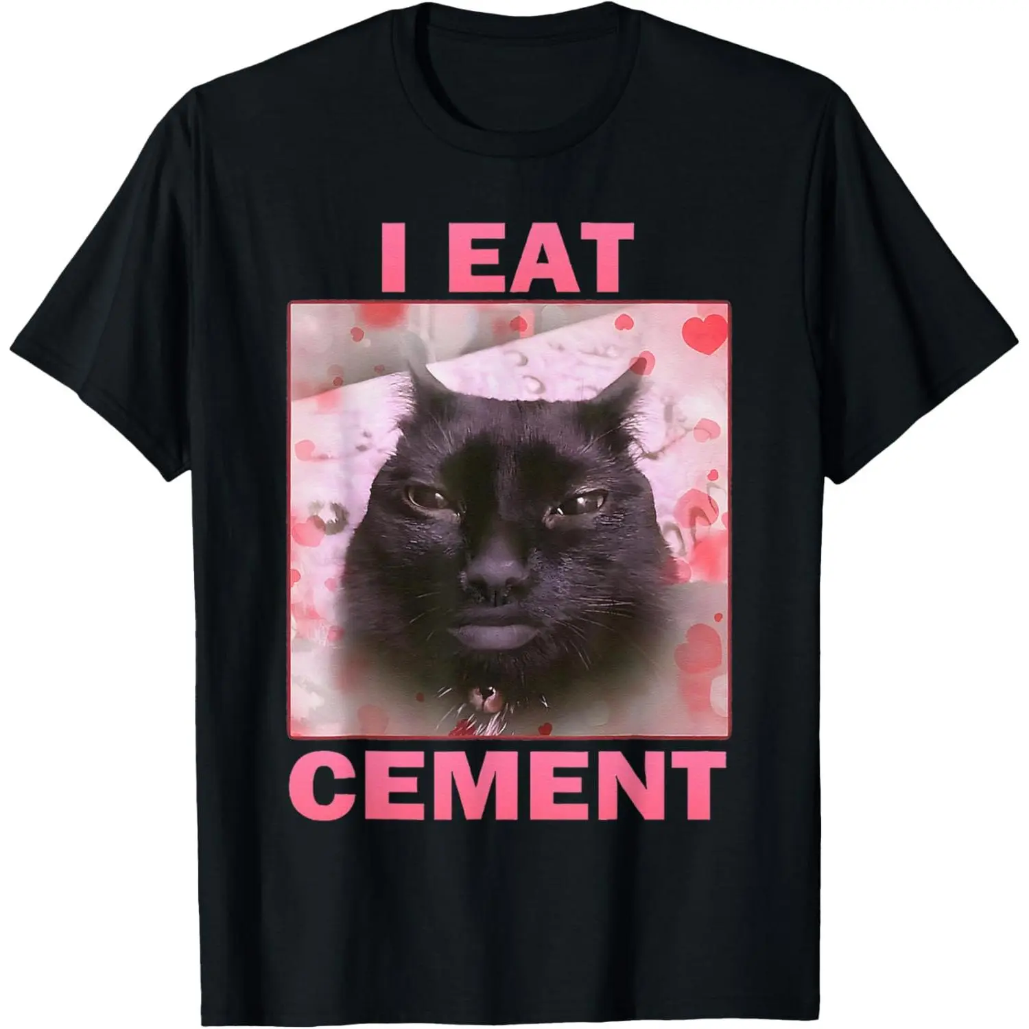 I Eat Cement Cursed Cat Funny Oddly Specific Weird Meme T-Shirt, Adult funny T-shirt, Gift for Woman and Man