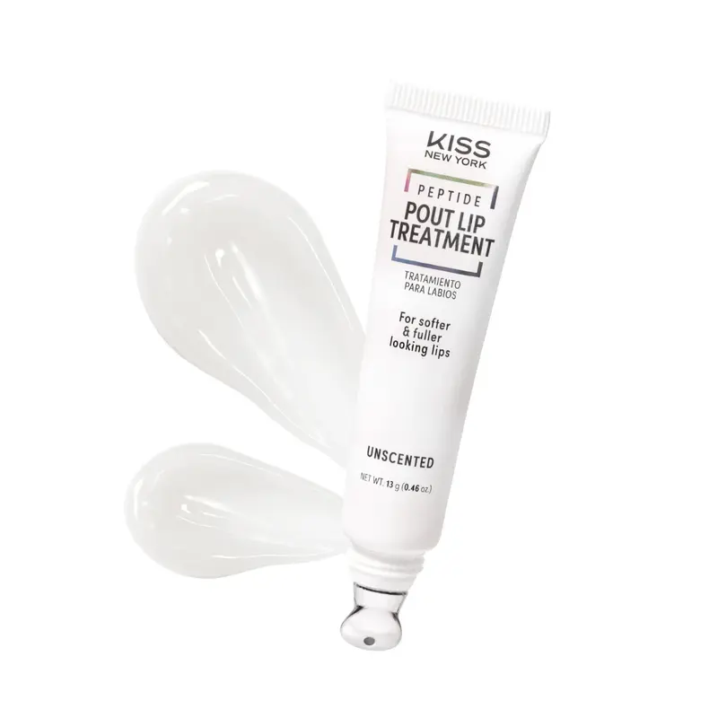 KISS NEW YORK Peptide Pout Lip Treatment – Hydrating Gloss with Cooling Metal Tip