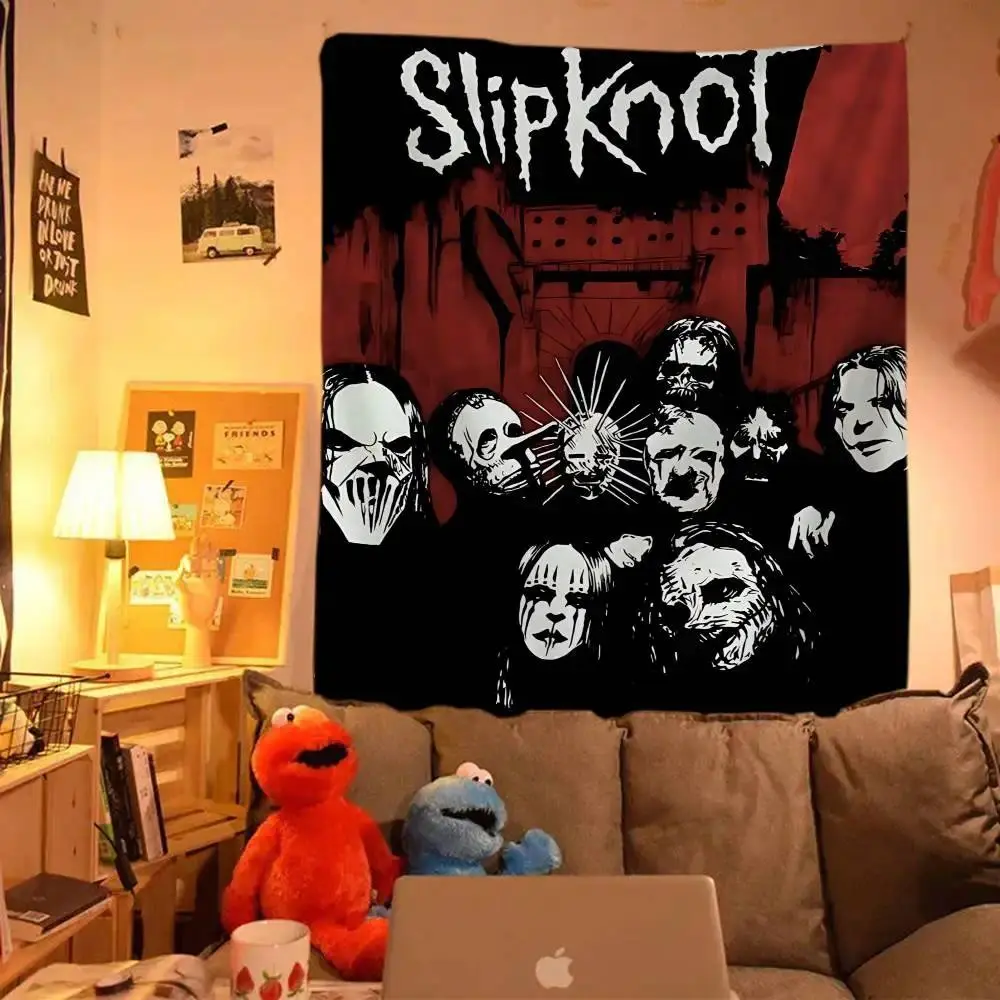 1pc S-SlipKnoter Band Cartoon Tapestry Flag Wall Hanging With Art Home Decorations Durable Lightweight Washable  For Living Room Bedroom Festival Gift Dorm Decor Flags Poster