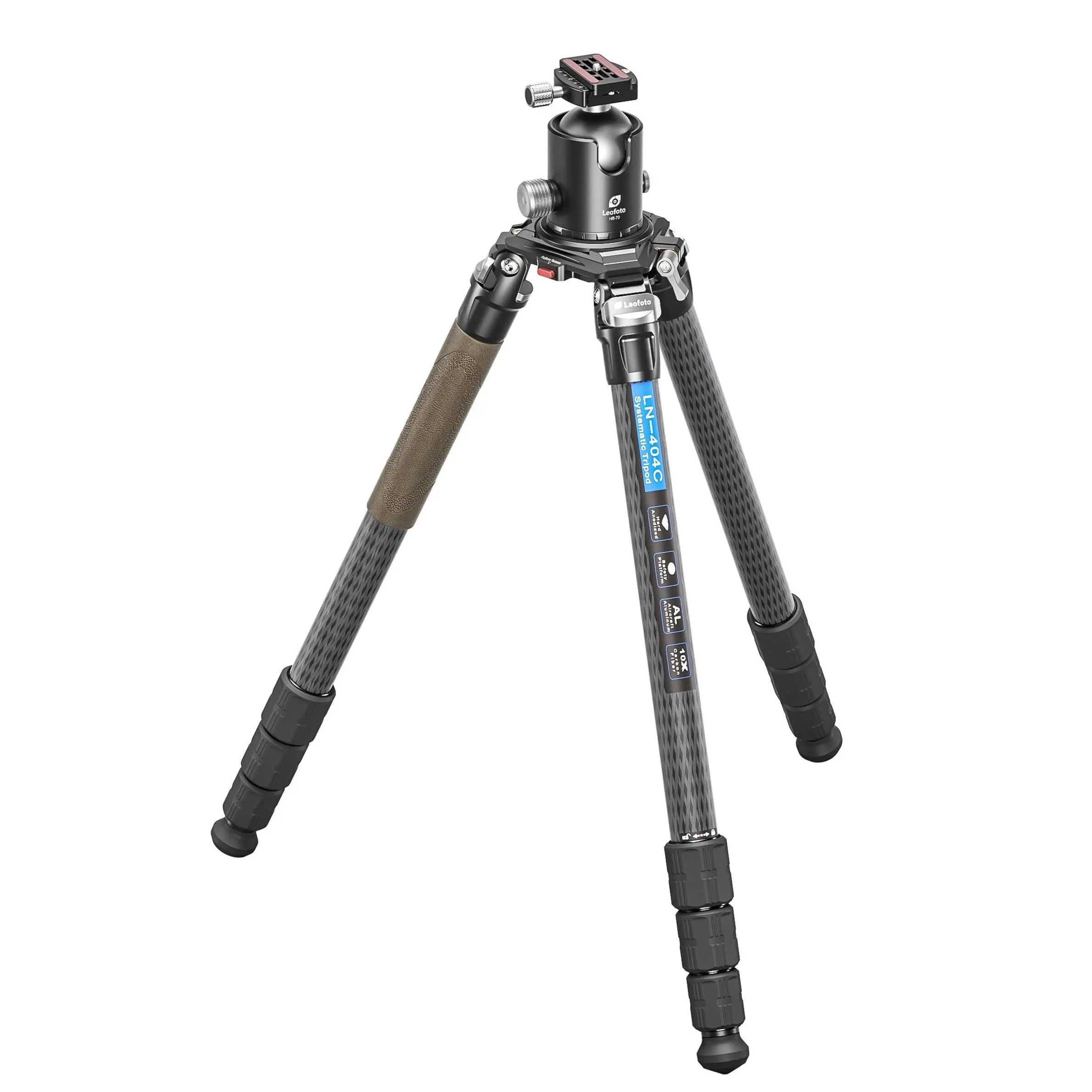 Leofoto LN-404C Heavy Duty Tripod with 100mm Bowl+Platform & Bag | Ball Head/Leveling Base Kit