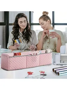 Padded Dust Cover Compatible with Cricut Maker, Cricut Maker 3, Explore Air 2, Cricut Explore 3 Machine, with Pockets for Cricut Accessories