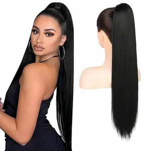 Yetta Beauty Ponytail Extension 26" Claw Clip Hair Extensions for  Straight Hair Piece Synthetic Wavy PonyTail Fluffy Daily Use woman