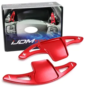 iJDMTOY Sports Red Performance Style Aluminum Paddle Shifter Extensions For Ford 2013-2019 Explorer