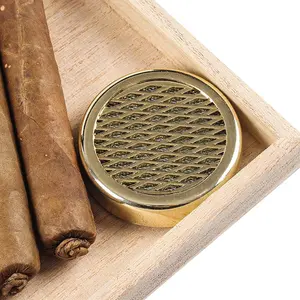 Round Cigar Humidifier, 1 Count Portable Small Cigar Moisturizing Box, Cigar Box Accessories, Home Supplies, Men Gifts