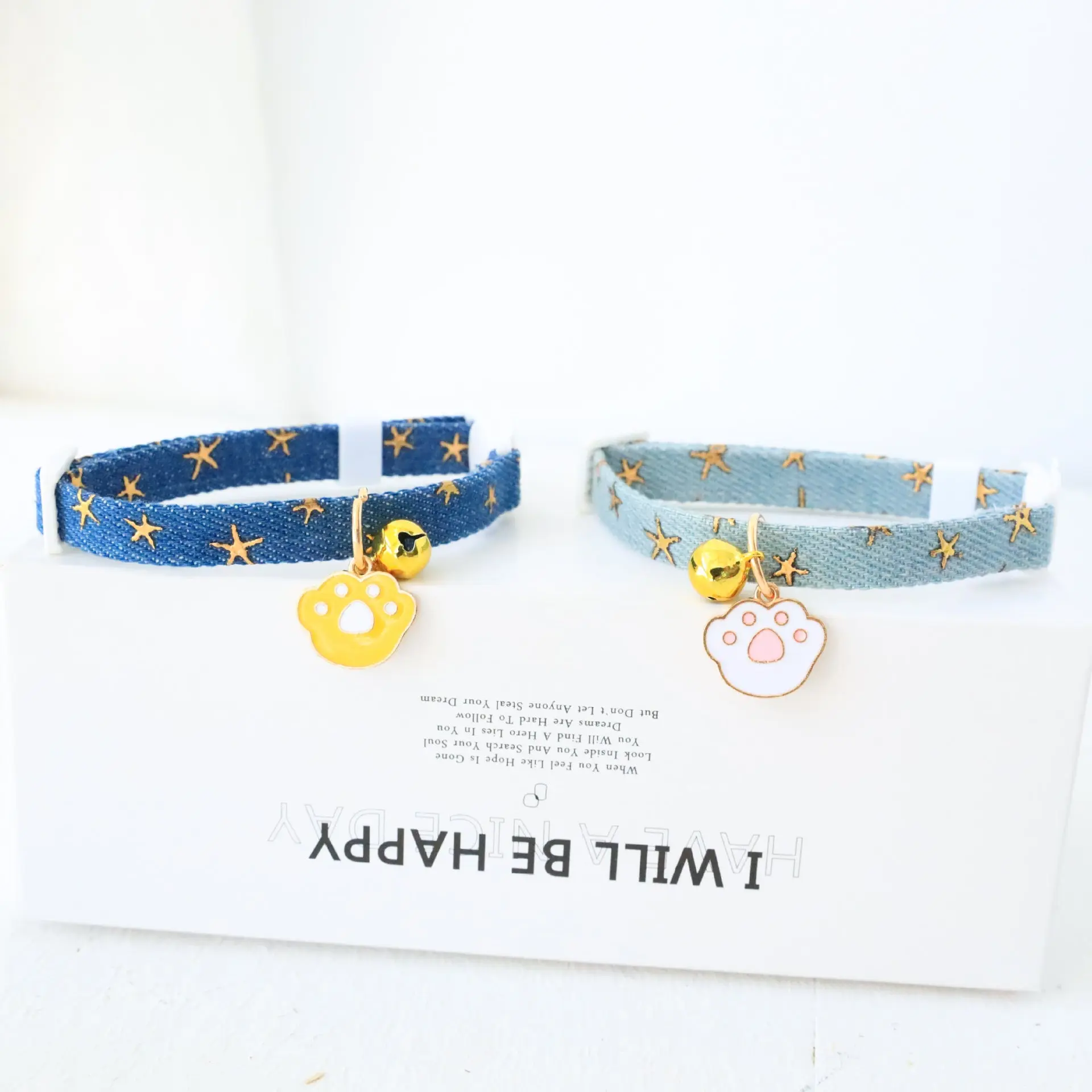 Cute Pet Collar with Safety Buckle & Bell Cute Pet Collar with Safety Buckle & Bell