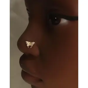 Cute Butterfly Tiny Nose Stud Piercing