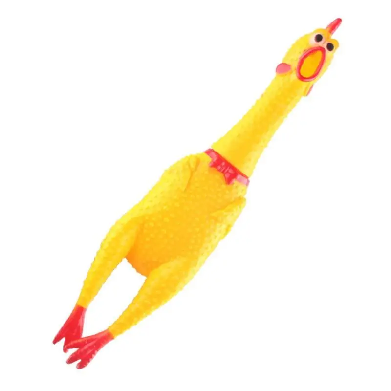 Screaming Chicken Design Dog Chew Toy, Durable Squeaky Dog Grinding Teeth Toy, Funny Stress Reliever Toy for Dogs, Pet Supplies, Christmas, Christmas