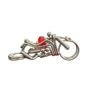304 Stainless Steel Motor Shaped Keychain, Handmade Keychain