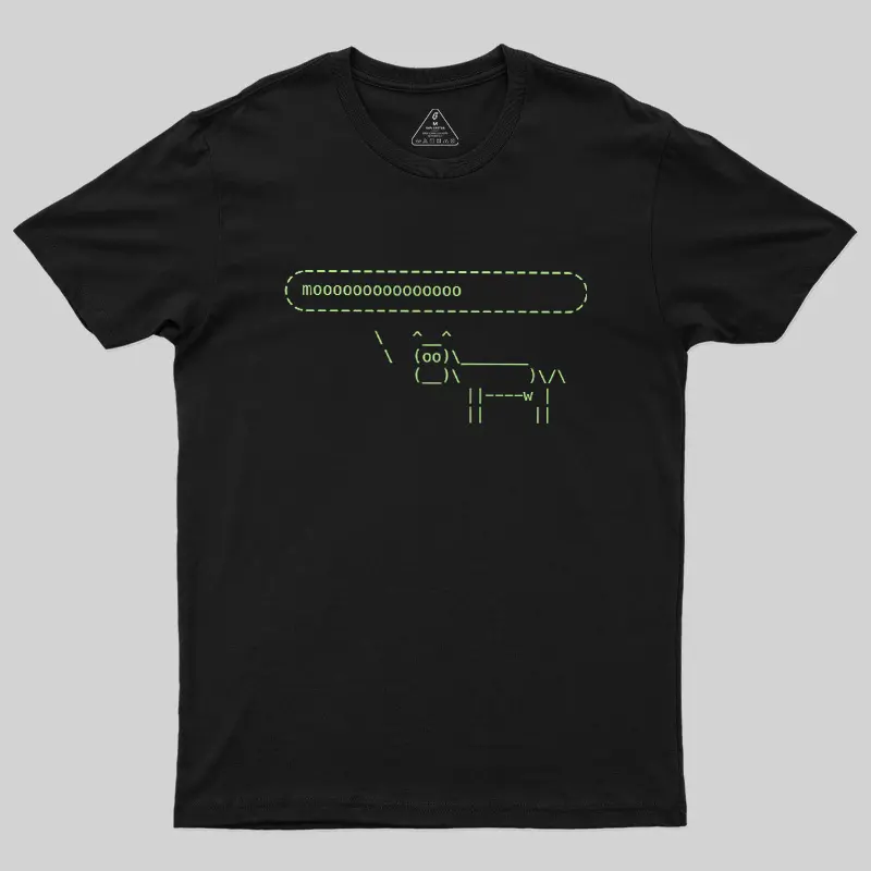 Cowsay Moooo Geek T-Shirt
