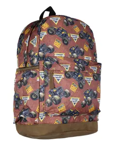 Monster Jam Backpack JCB DIGatron Big Truck Dig It Kids School Book Travel Daypack Bag 16"