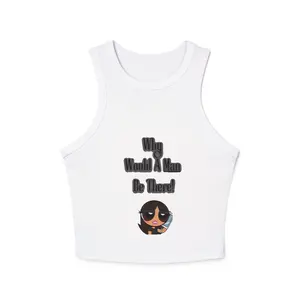 Who Would A Mean Be There Tank Top | Cartoon Sad Girl Illustration