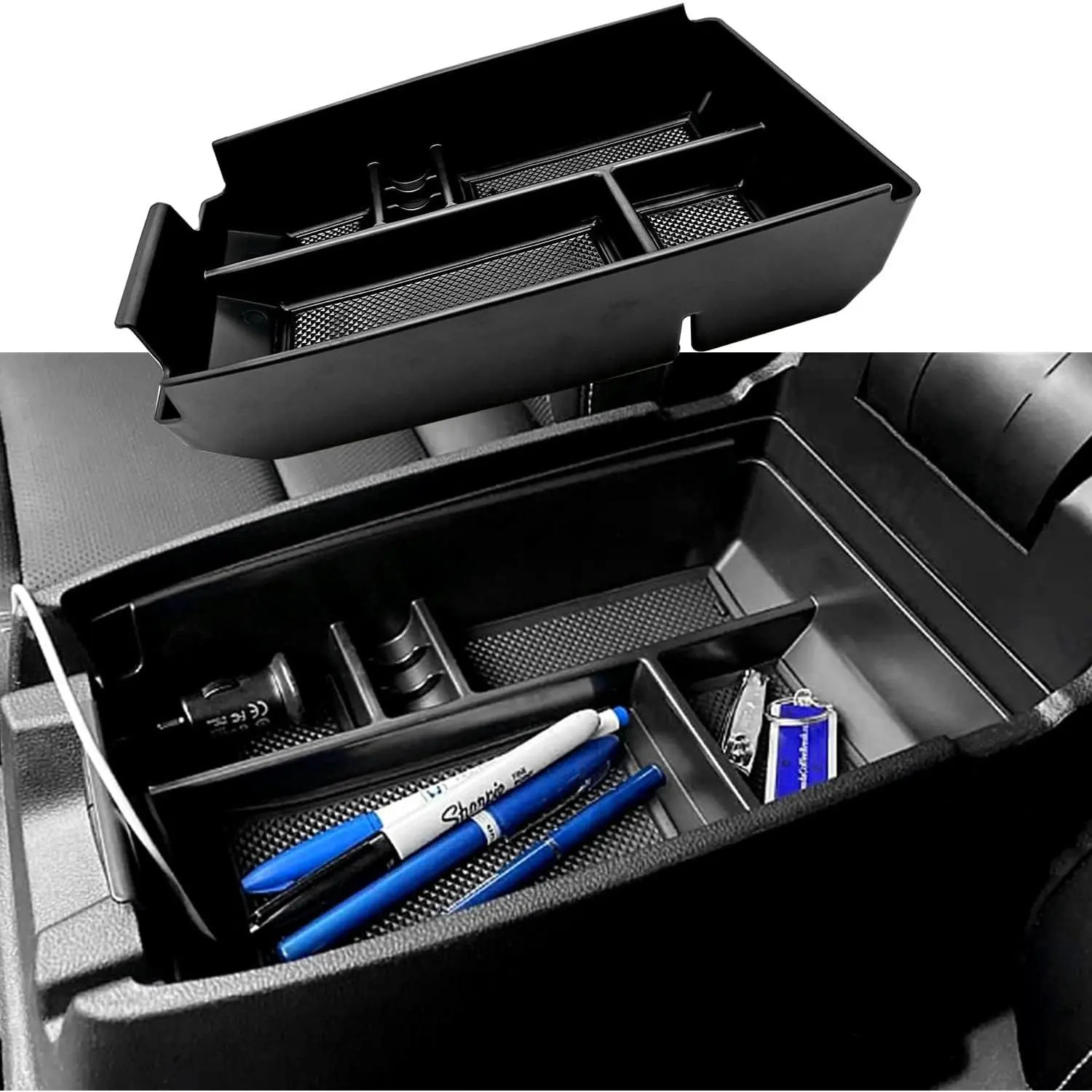Center Console Organizer Interior Storage Box Fits for Ford Escape 2020 2021 2022 2023 2024 2025 and 2021 2022 2023 2024 2025 Bronco Sport Accessories