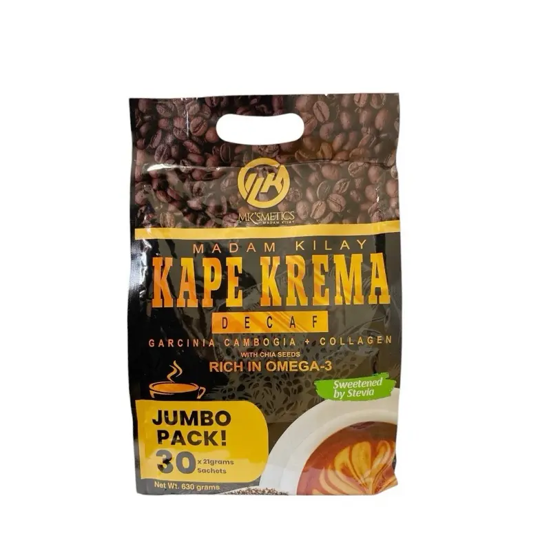 Madam Kilay Jumbo Pack Kape Krema Decaf Coffee Mix with Collagen