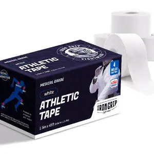 Iron Grip Fightwear Premium Athletic Tape Black (1.5 in x 45 ft) – Wrist & Ankle Support for Jiu-Jitsu