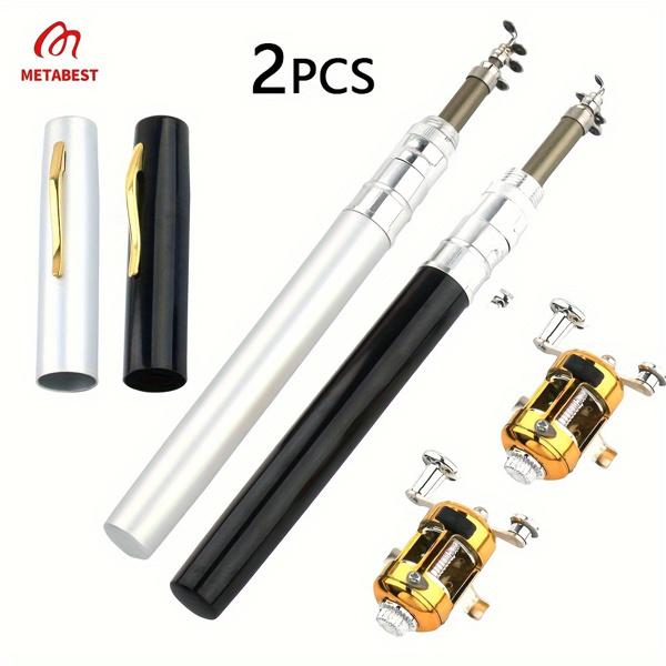 2 Set Pocket-Sized Pen Fishing Rod - Compact & Lightweight for Travel, Ice & Bridge Fishing - Portable Gear for Beginners & Enthusiasts 2 Set Pocket-Sized Pen Fishing Rod - Compact & Lightweight for Travel, Ice & Bridge Fishing - Portable Gear for Beginners & Enthusiasts