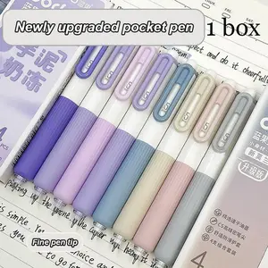 4-Pack Click Pens, Newly Upgraded High-Quality Durable Simple Design Compact and Portable Cs Pen Nibs, Quick-Dry Ink, Smooth Writing, Ideal for Students Exams Notes Daily Use
