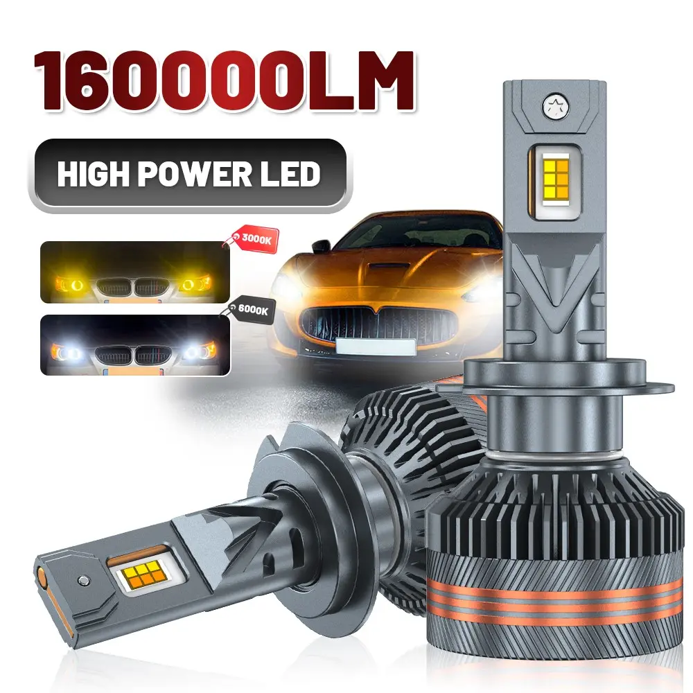 H4 LED Bulb for H11, 9005, Hb3, 9006, Hb4, 9012, H7 LED Headlight, 6000k/3000k Dual Color Temperature, 12V Operating Voltage, Led Headlights Bulbs