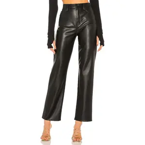 PISTOLA X REVOLVE Cassie Super High Straight Pant in Black