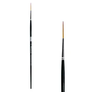 Trekell Golden Taklon Long Handle Artist Brush -  Size #0 Script Rigger
