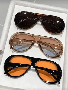 Elegant Fashion Sunglasses for Women, Geometric Plastic Design, Stylish Glasses, Ideal for Camping, Daily Life, Beach Parties, Street Style, Holiday Gifts