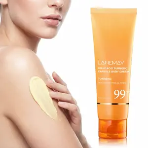 LANEMAY Kojic Acid & Turmeric Capsule Body Lotion 60g – Kojic Acid + Turmeric + Ceramide Complex – Improves dark spots and uneven skin tone, soothes and balances | Deeply moisturizes with 7 types of hyaluronic acid | Gentle for sensitive skin