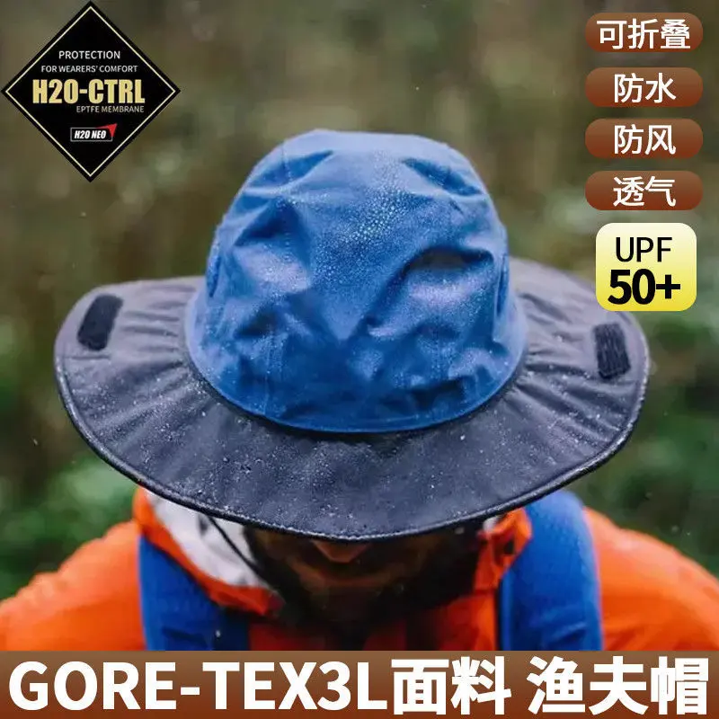 Winter hiking cap outdoor waterproof and rainproof premium sense hiking leisure baseball alphabet sun hat breathable bucket hat